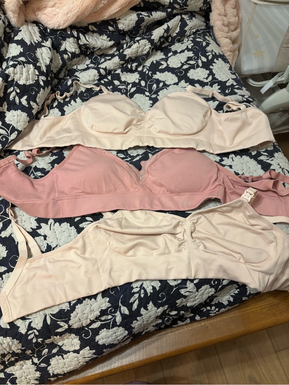 HOT MILK Wireless Comfort Bras in Blush and Dusty Rose - Pack of 3